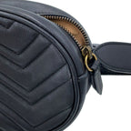 Gucci Belt Bag GG Marmont Leather Bag Waist Pouch Black — view 7