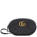 Gucci Belt Bag GG Marmont Leather Bag Waist Pouch Black