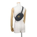 Gucci Belt Bag GG Marmont Leather Bag Waist Pouch Black — view 5