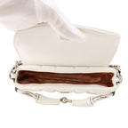 Gucci Horsebit Chain Small Leather White Handbag — view 6