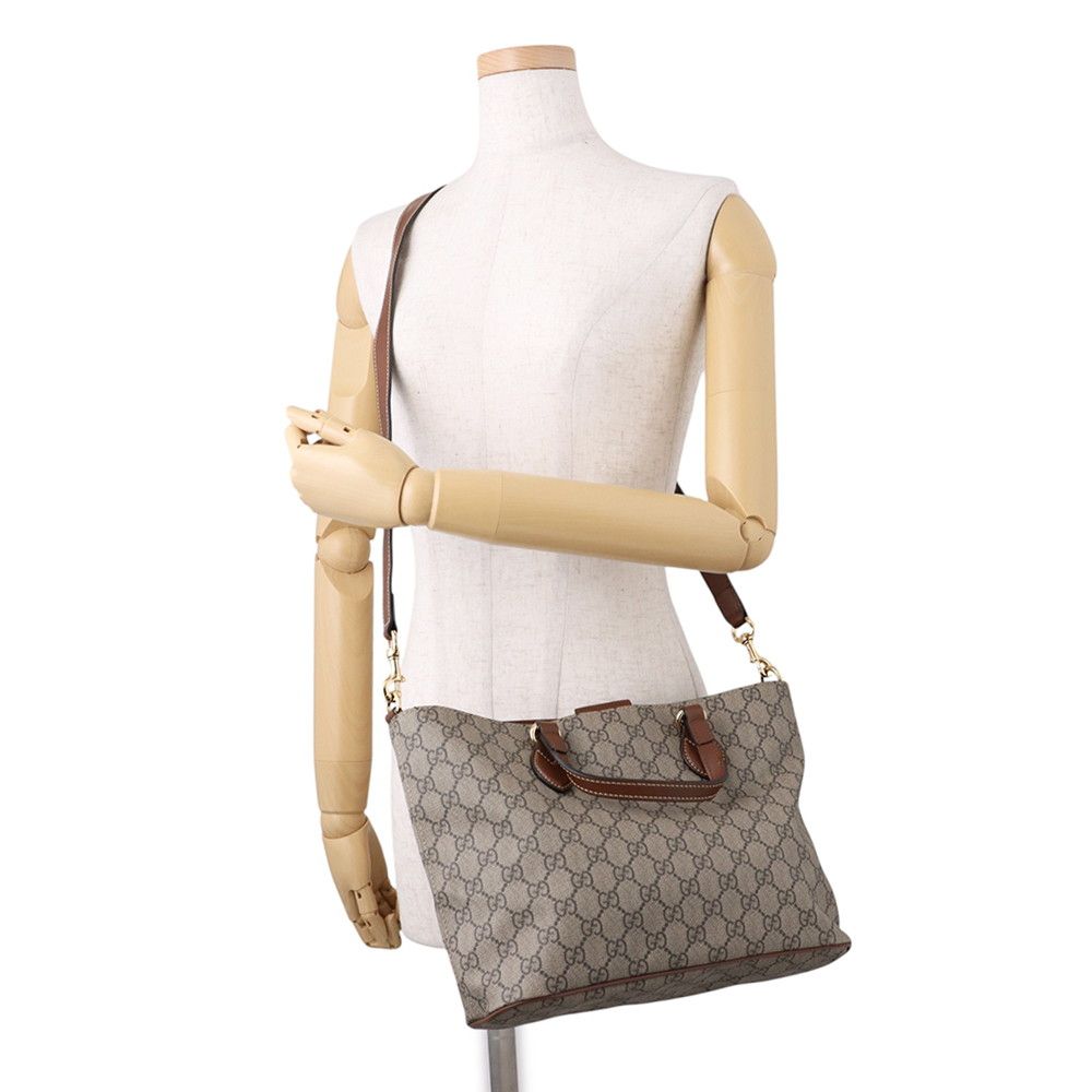 Gucci Tote GG Supreme Leather 2-Way Shoulder Bag — view 5