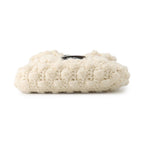 Fendi Mamma Bucket Bag Wool Leather White Black — view 3