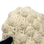 Fendi Mamma Bucket Bag Wool Leather White Black — view 7