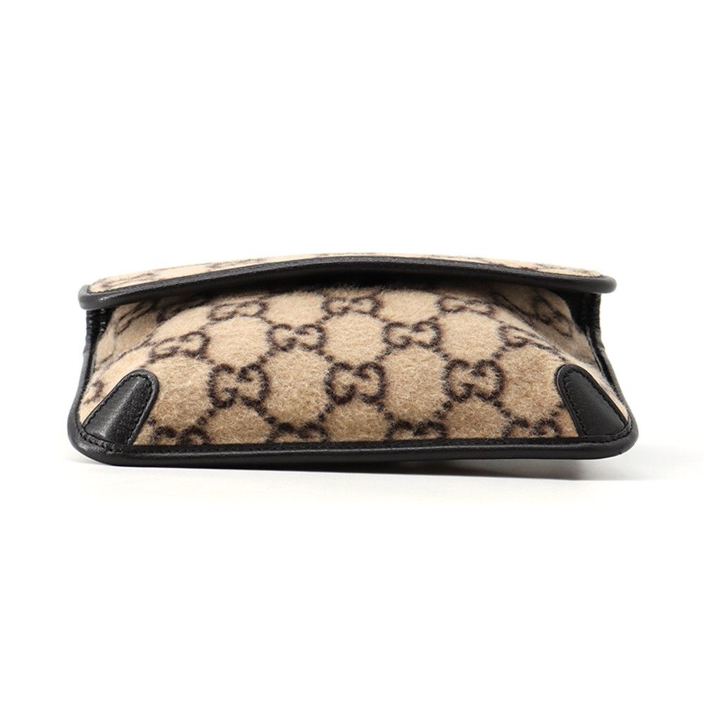 Gucci Belt Bag GG Wool Leather Black — view 4