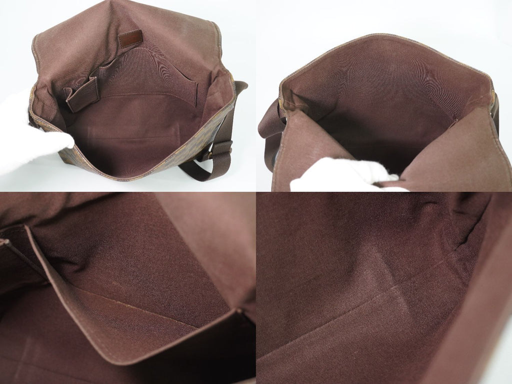 Louis Vuitton LV Brooklyn MM Damier Ebene Shoulder Bag Brown Vintage — view 8