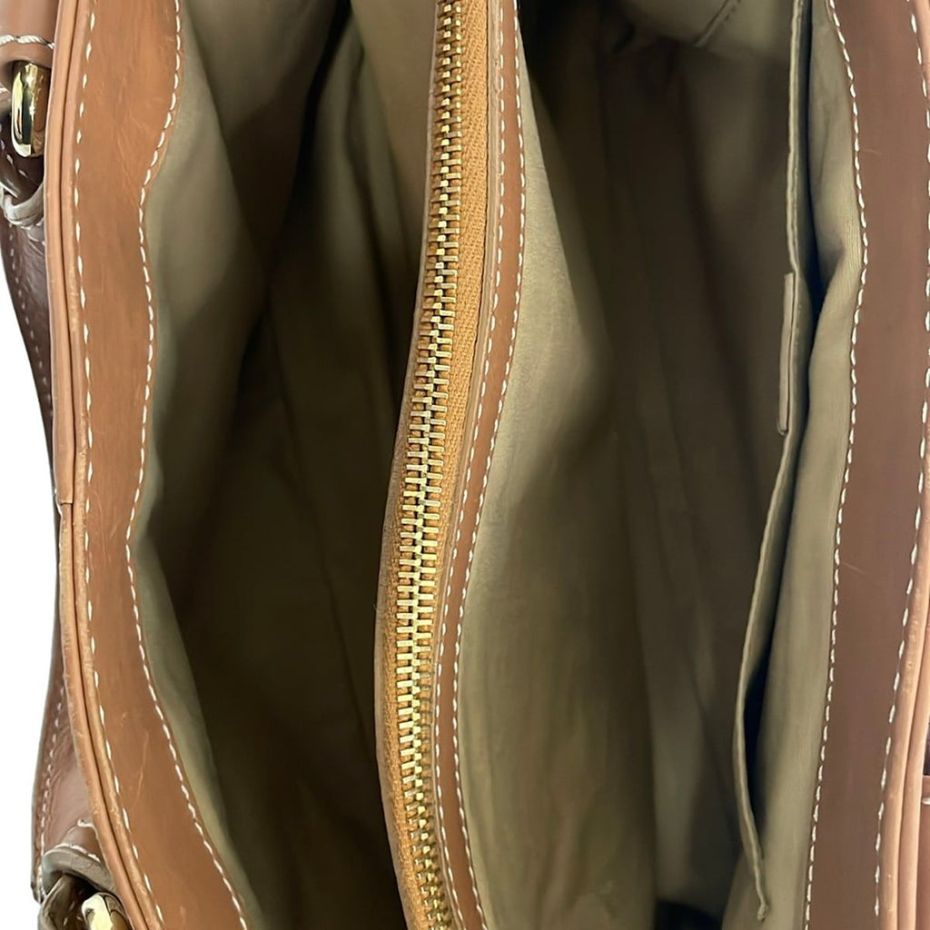 Celine Handbag Boogie Bag Brown Leather — view 7