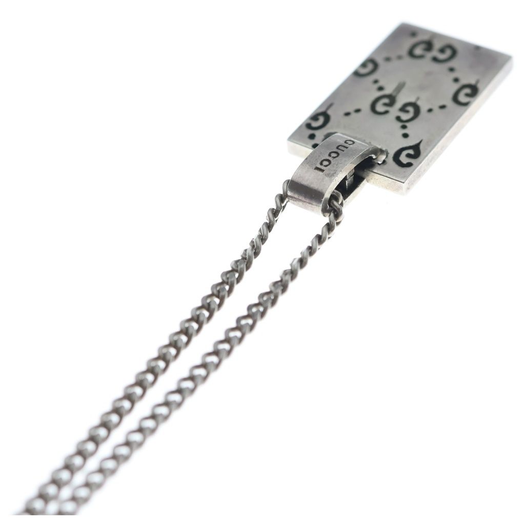 Gucci Ghost Skull Motif Top Chain Necklace Silver — view 6