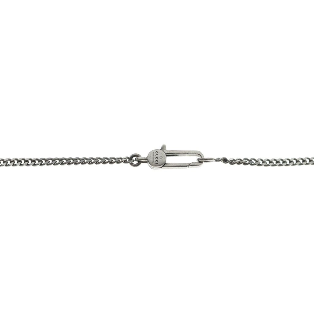 Gucci Ghost Skull Motif Top Chain Necklace Silver — view 5