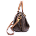 Louis Vuitton Monogram Rivoli MM 2-Way Shoulder Bag Brown Leather Gold — view 3
