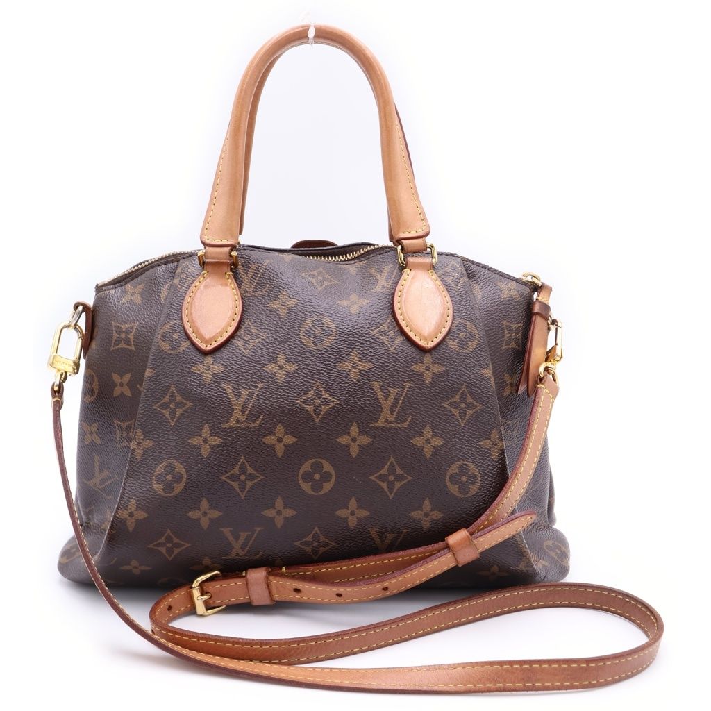 Louis Vuitton Monogram Rivoli MM 2-Way Shoulder Bag Brown Leather Gold — view 2