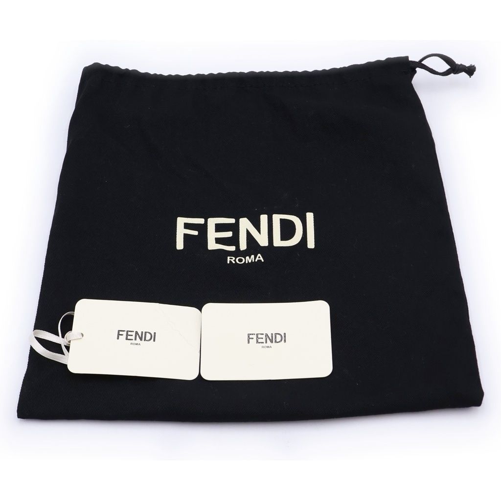 Fendi Montresor Mini Shoulder Bag Drawstring Black Leather Gold — view 8
