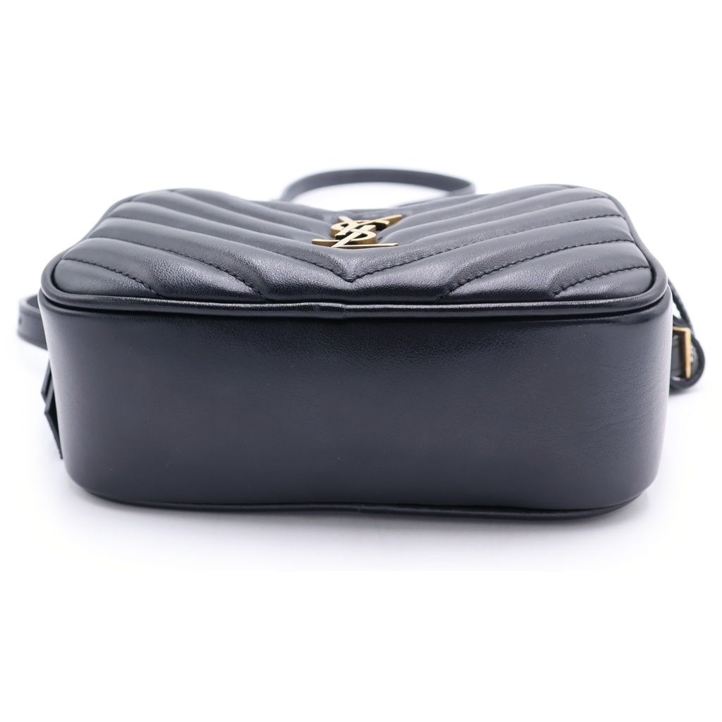 Saint Laurent Paris Lu Mini Fringe Mini Shoulder Bag Black Leather Gold — view 4