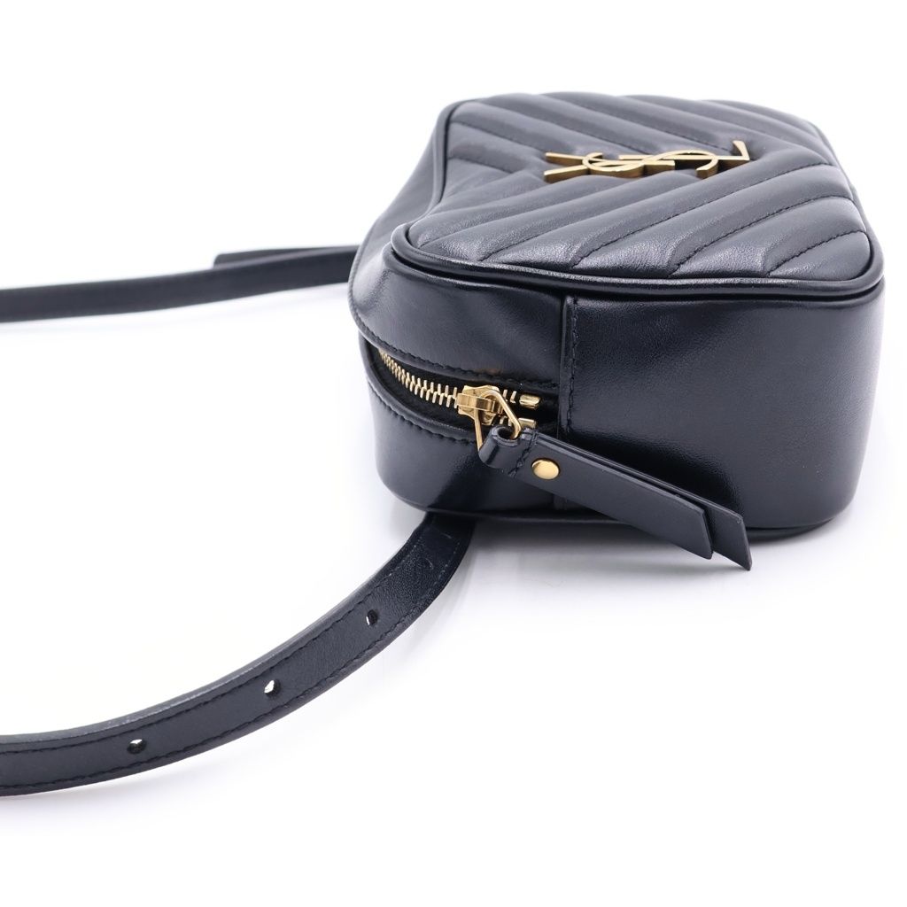 Saint Laurent Paris Lu Mini Fringe Mini Shoulder Bag Black Leather Gold — view 3