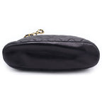 Chanel Quilted Chain Shoulder Bag Black Lambskin Gold — view 4