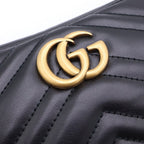 Gucci GG Marmont Quilting Shoulder Bag Quilted Leather Black — view 6