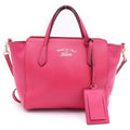Gucci 2-Way Shoulder Bag Pink Leather Gold