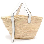 Loewe Baskethandbag Large White Leather Silver Handbag — view 2
