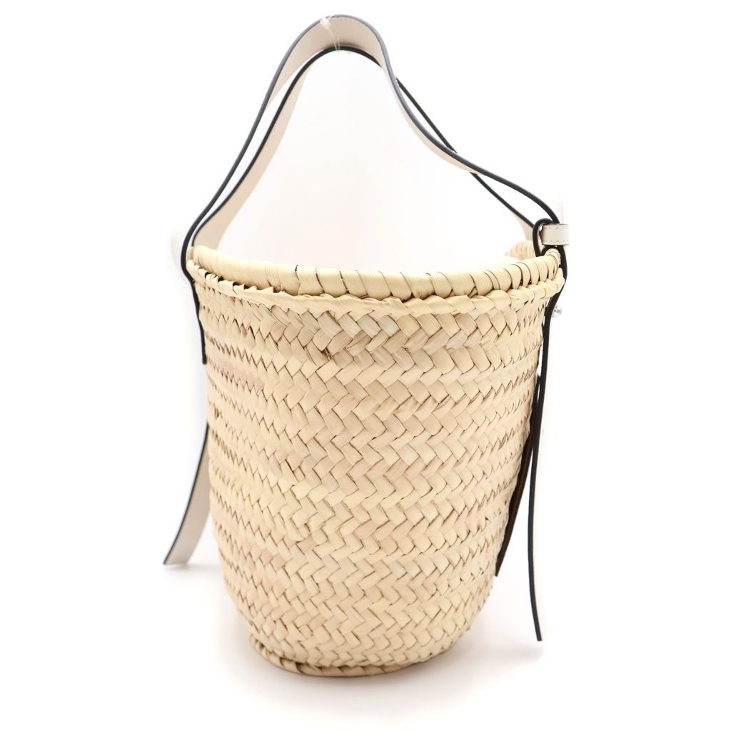Loewe Baskethandbag Large White Leather Silver Handbag — view 3