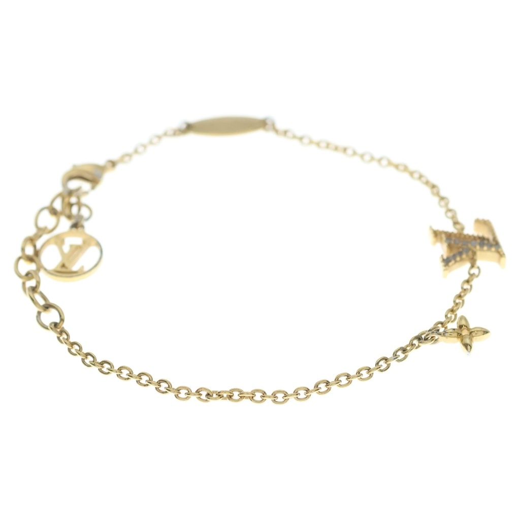 Louis Vuitton LV Iconic Blurscuffs Cut Gold Rhinestone Bracelet — view 4