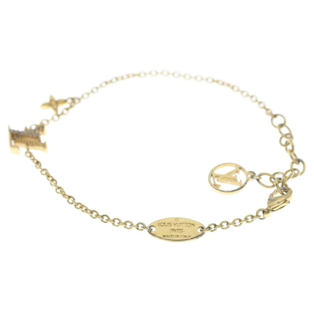 Louis Vuitton LV Iconic Blurscuffs Cut Gold Rhinestone Bracelet — view 3