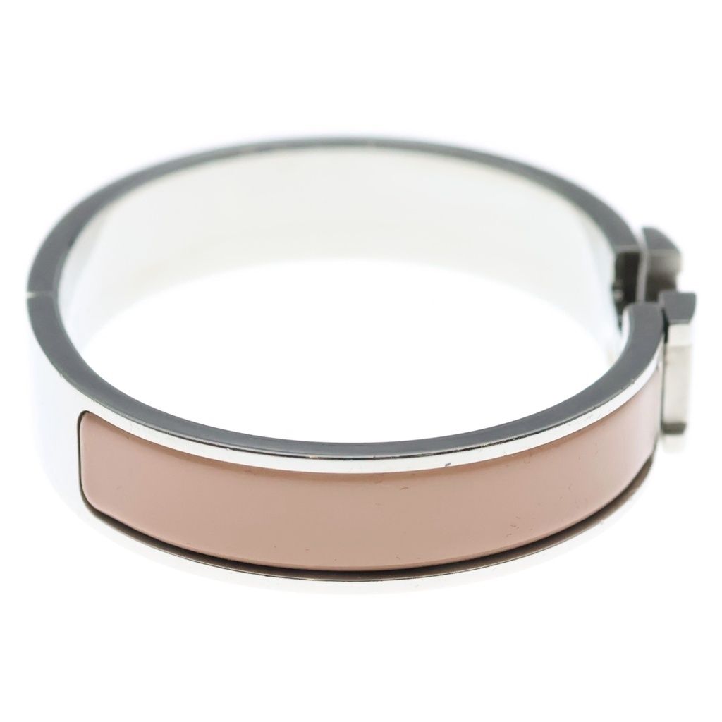 Hermes Clic Clac Bangle Blurscuffs Cut Silver Bracelet — view 3