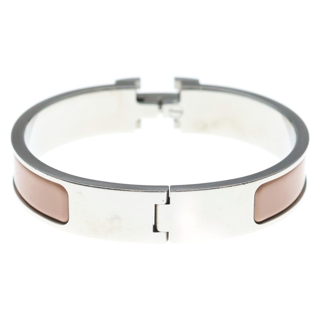 Hermes Clic Clac Bangle Blurscuffs Cut Silver Bracelet — view 2