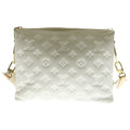 Louis Vuitton Monogram Coussin PM Cream 2-Way Chain Shoulder Bag White Leather