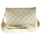 Louis Vuitton Monogram Coussin PM Cream 2-Way Chain Shoulder Bag White Leather — view 2