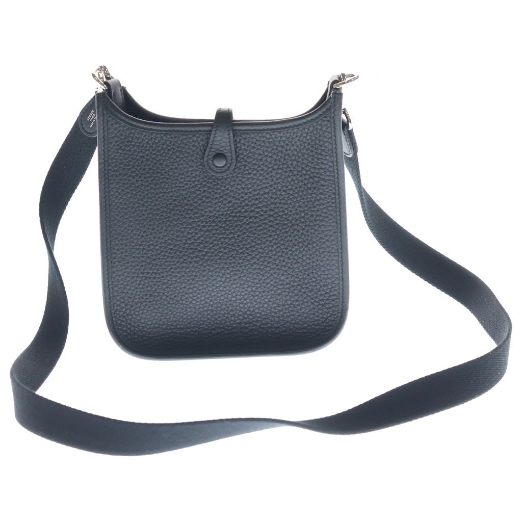 Hermes Evelyne TPM Shoulder Bag Black Taurillon Clemence Silver — view 2
