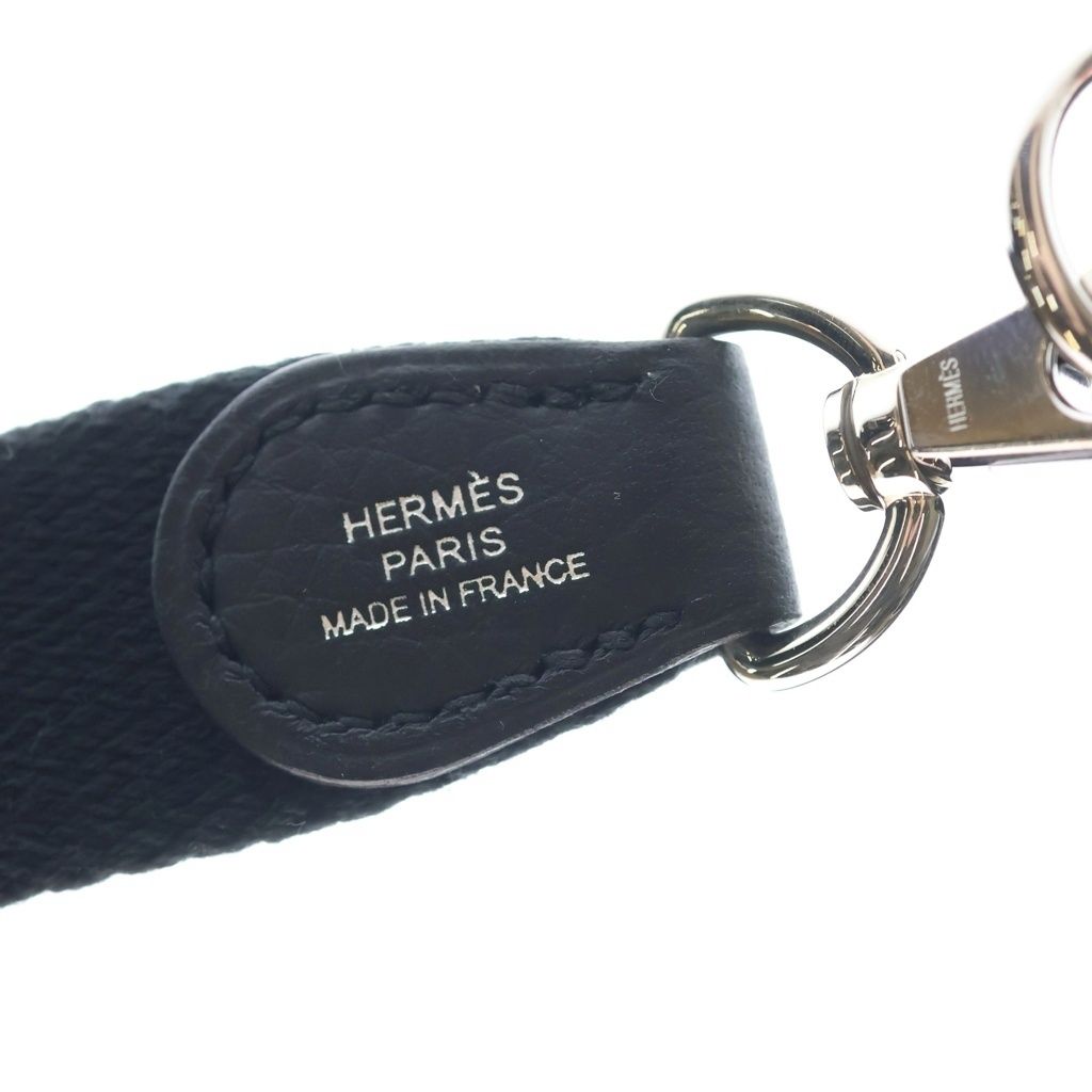 Hermes Evelyne TPM Shoulder Bag Black Taurillon Clemence Silver — view 6