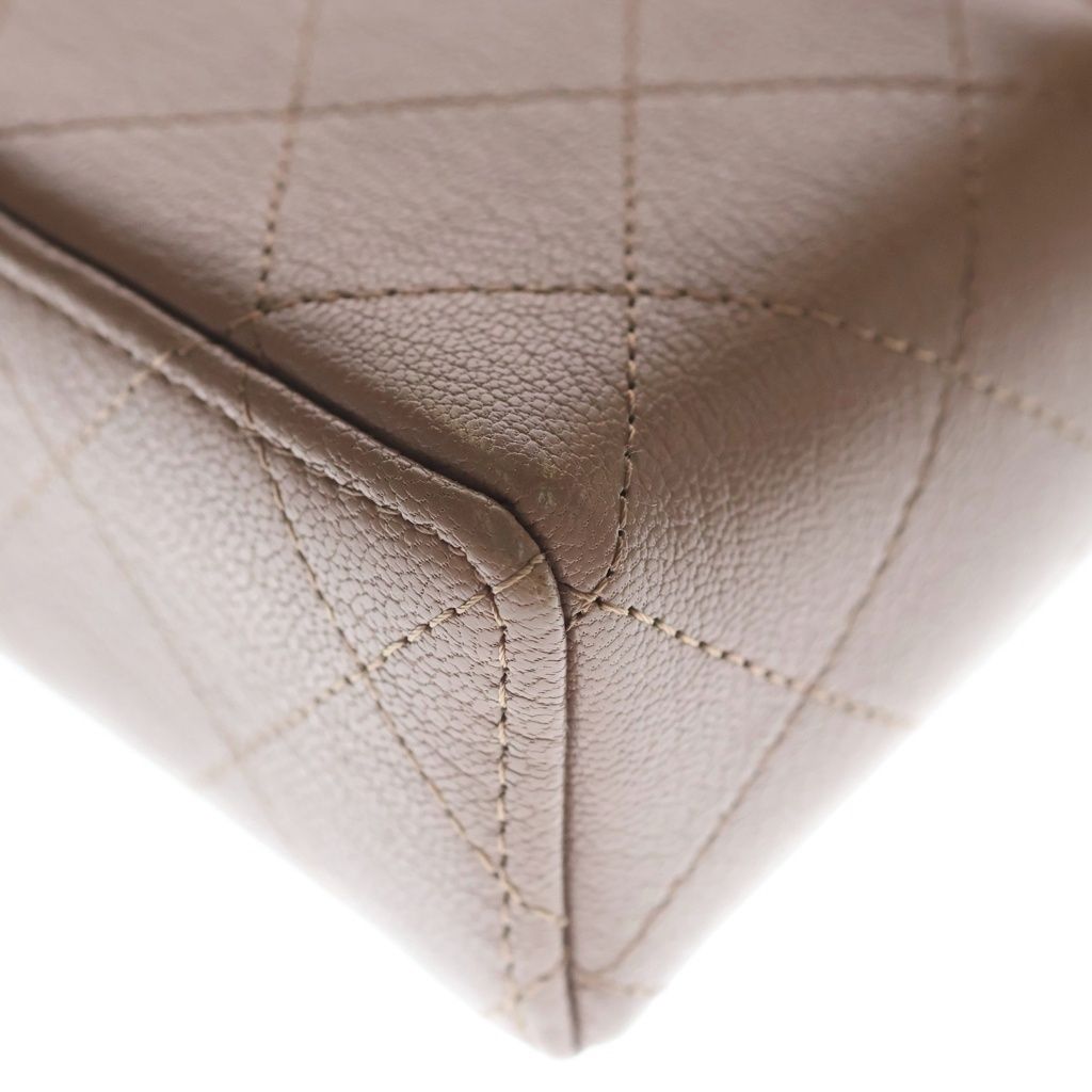 Chanel Vanity Chain Mini Shoulder Bag Pink Beige Leather Gold — view 5