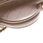 Chanel Vanity Chain Mini Shoulder Bag Pink Beige Leather Gold — view 6