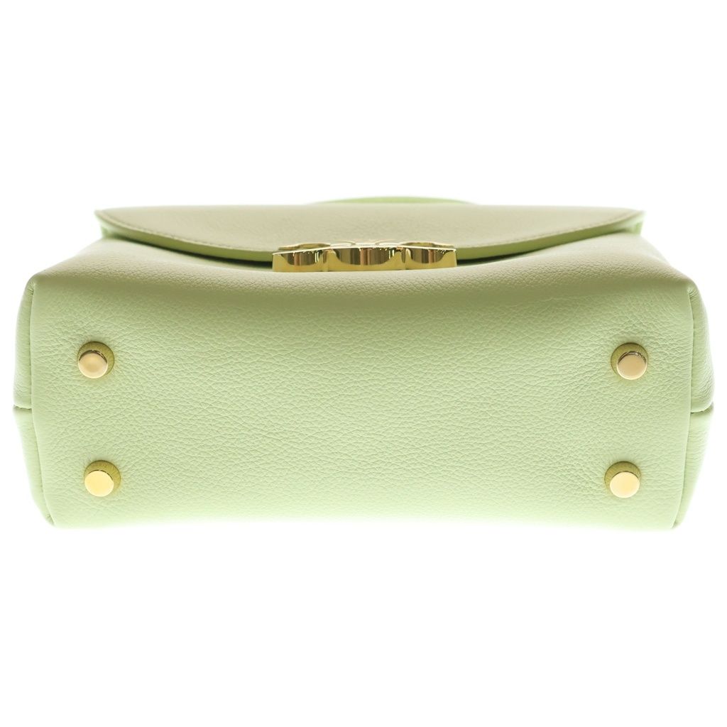 Celine Teen Nino 2-Way Shoulder Bag Light Green Leather Gold — view 4