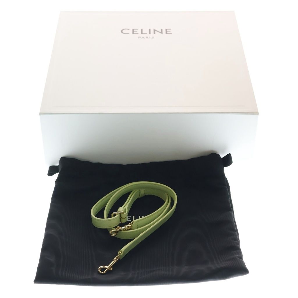 Celine Teen Nino 2-Way Shoulder Bag Light Green Leather Gold — view 8