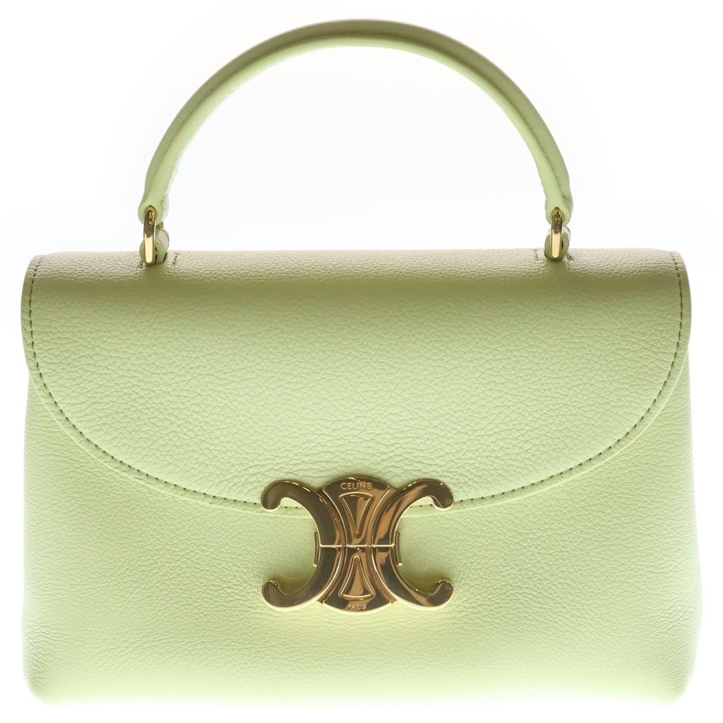Celine Teen Nino 2-Way Shoulder Bag Light Green Leather Gold