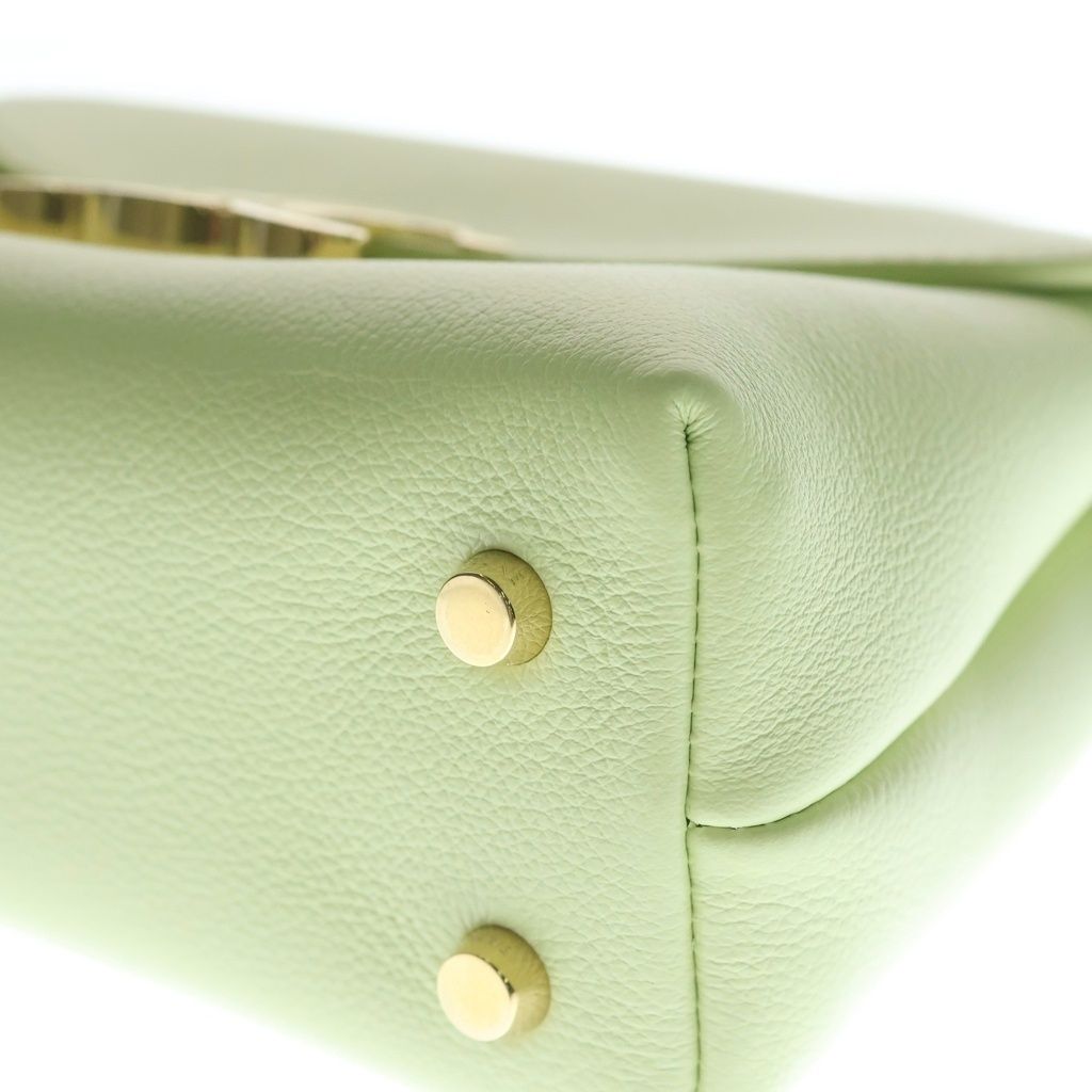 Celine Teen Nino 2-Way Shoulder Bag Light Green Leather Gold — view 5