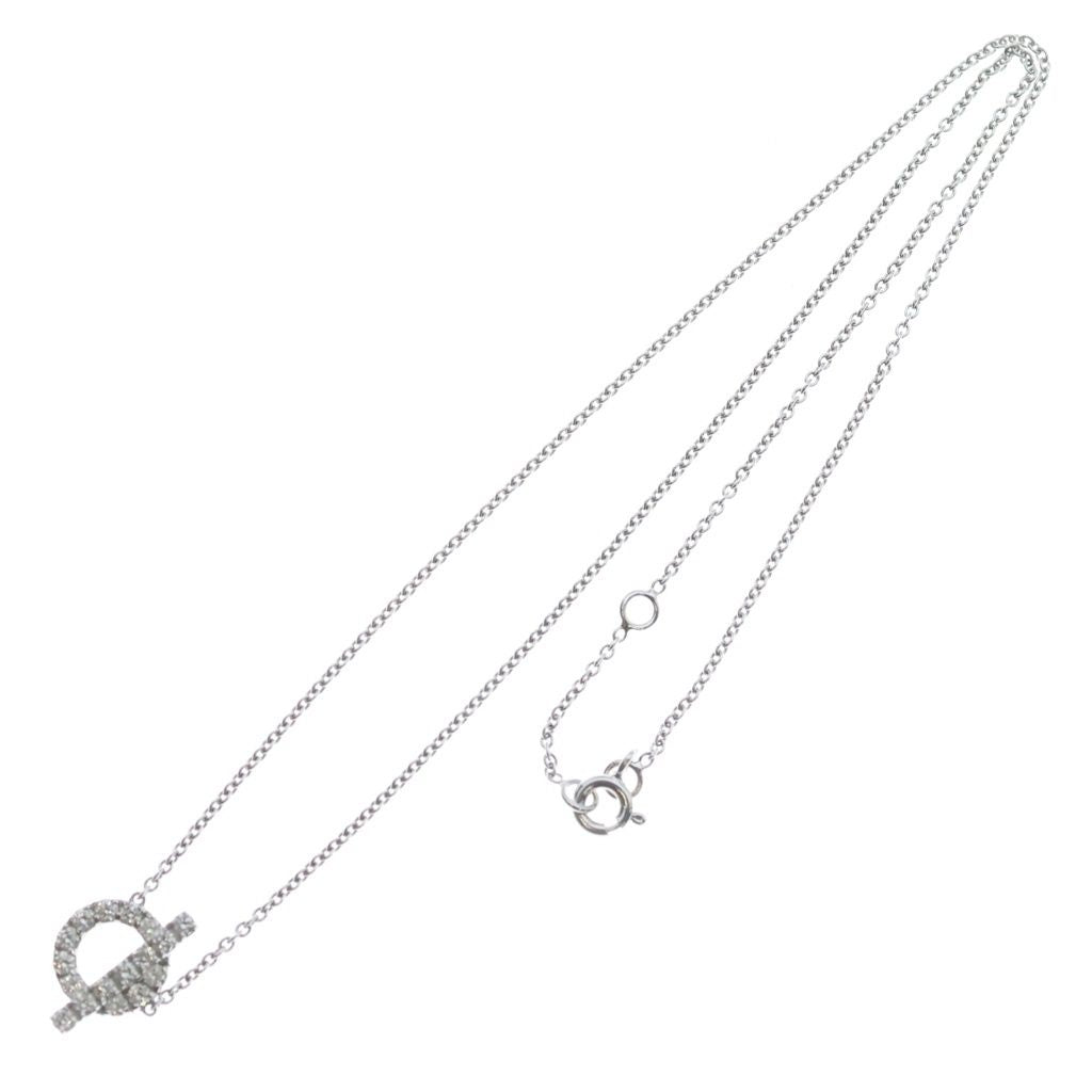 Hermes Finesse Diamond Pendant Chain White Gold WG 0.54 — view 2