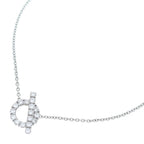 Hermes Finesse Diamond Pendant Chain White Gold WG 0.54