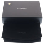 Chanel Quilted Chain Wallet Shoulder Bag Black Caviar Leather Silver — view 8