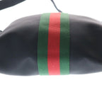 Gucci Sherry Line Shoulder Bag Black Canvas Leather Silver — view 4