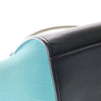 Celine Trapezoid 2-Way Shoulder Bag Brown Black Blue Leather Gold — view 5