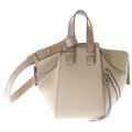 Loewe Hammock Compact 2-Way Shoulder Bag Brown Gray Ju Leather Gold