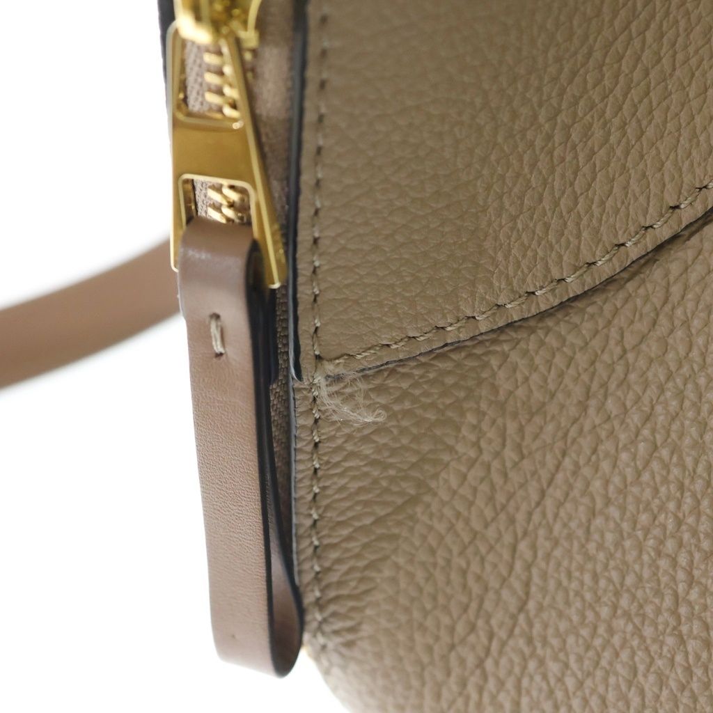 Loewe Hammock Compact 2-Way Shoulder Bag Brown Gray Ju Leather Gold — view 8
