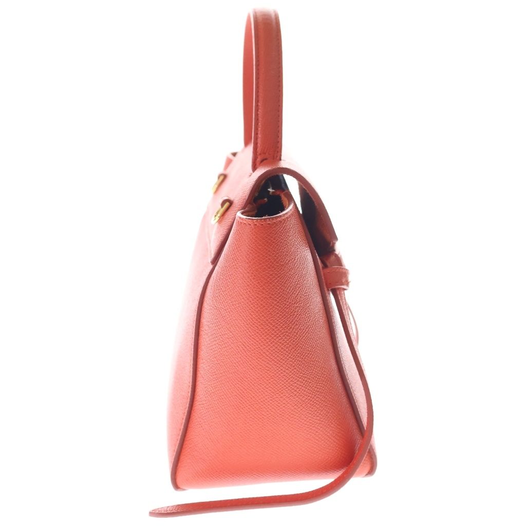 Celine Belt Bag Nano 2-Way Red Leather Gold — view 3
