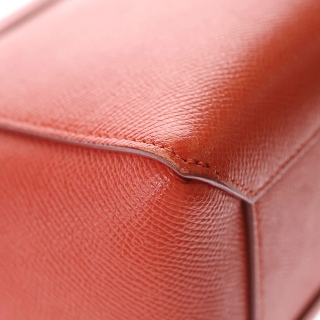 Celine Belt Bag Nano 2-Way Red Leather Gold — view 6