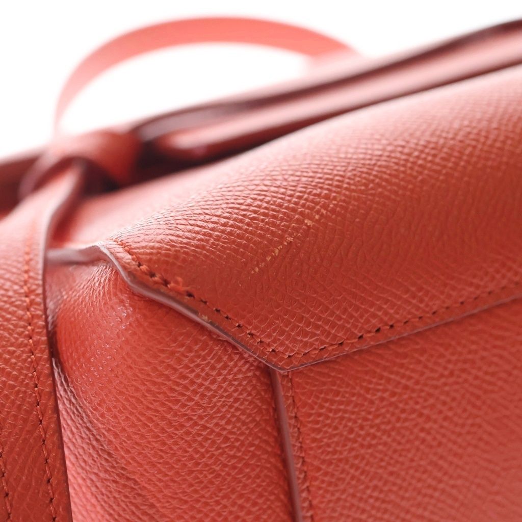 Celine Belt Bag Nano 2-Way Red Leather Gold — view 5