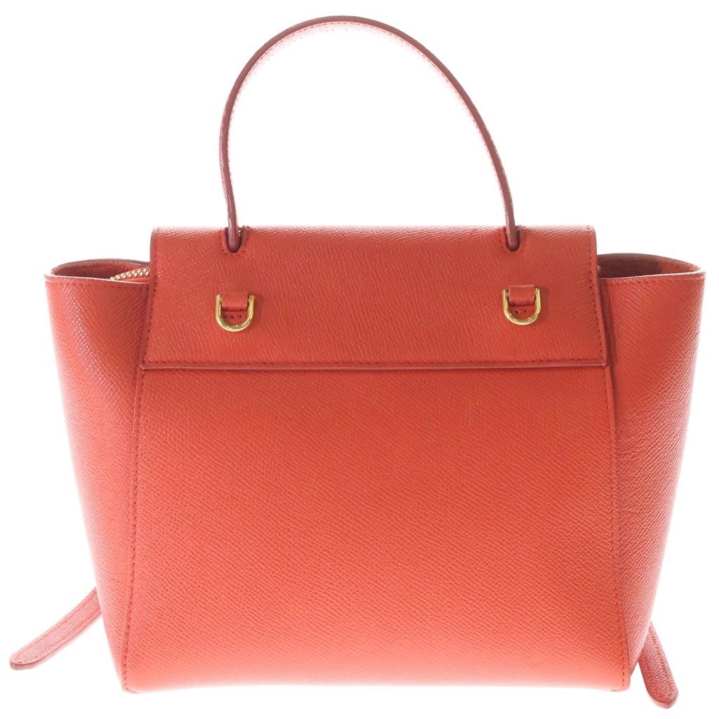 Celine Belt Bag Nano 2-Way Red Leather Gold — view 2