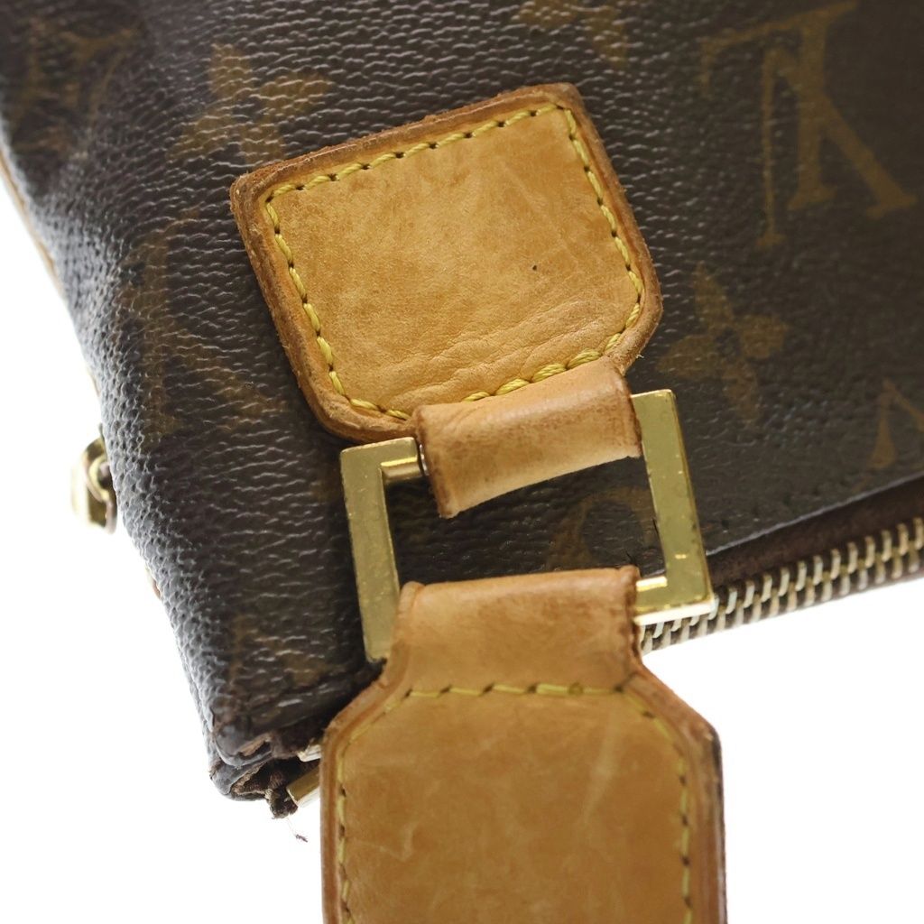 Louis Vuitton Monogram Pochette Bosfall Shoulder Bag Brown Leather Gold — view 8