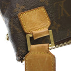 Louis Vuitton Monogram Pochette Bosfall Shoulder Bag Brown Leather Gold — view 8
