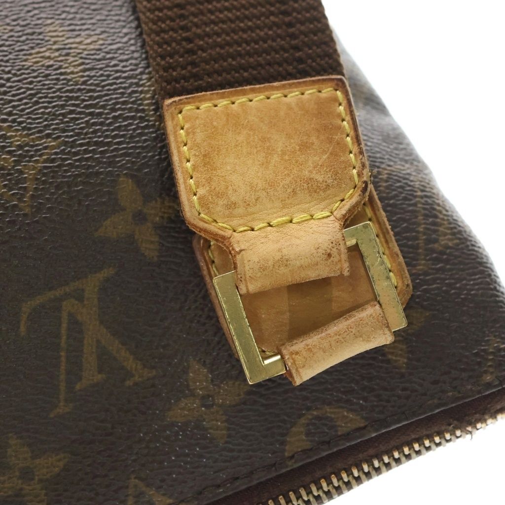 Louis Vuitton Monogram Pochette Bosfall Shoulder Bag Brown Leather Gold — view 7